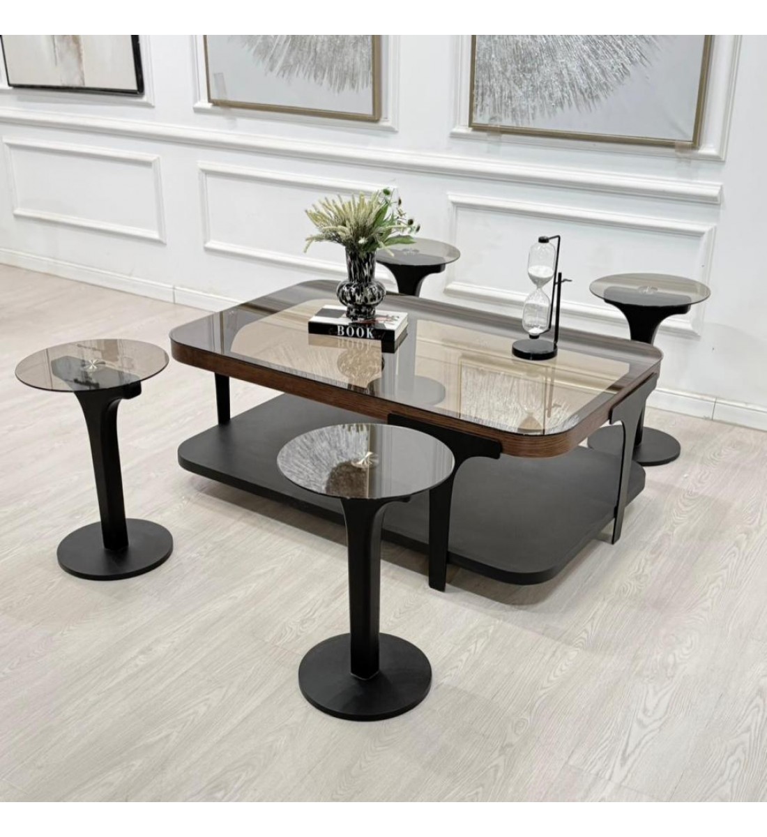 طقم طاولات ابيات 5قطع 2 الوان (منتج تفصيل ) طقم طاولات ابيات 5قطع 2 الوان (منتج تفصيل )