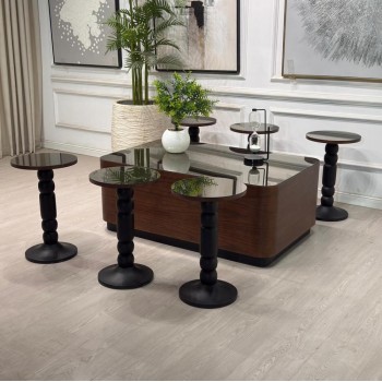 طقم طاولات سنديان 7قطع (منتج تفصيل )