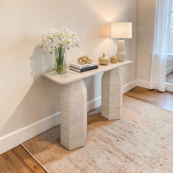 طاولة مدخل رخامية مورفتلو 120×80×40 سم