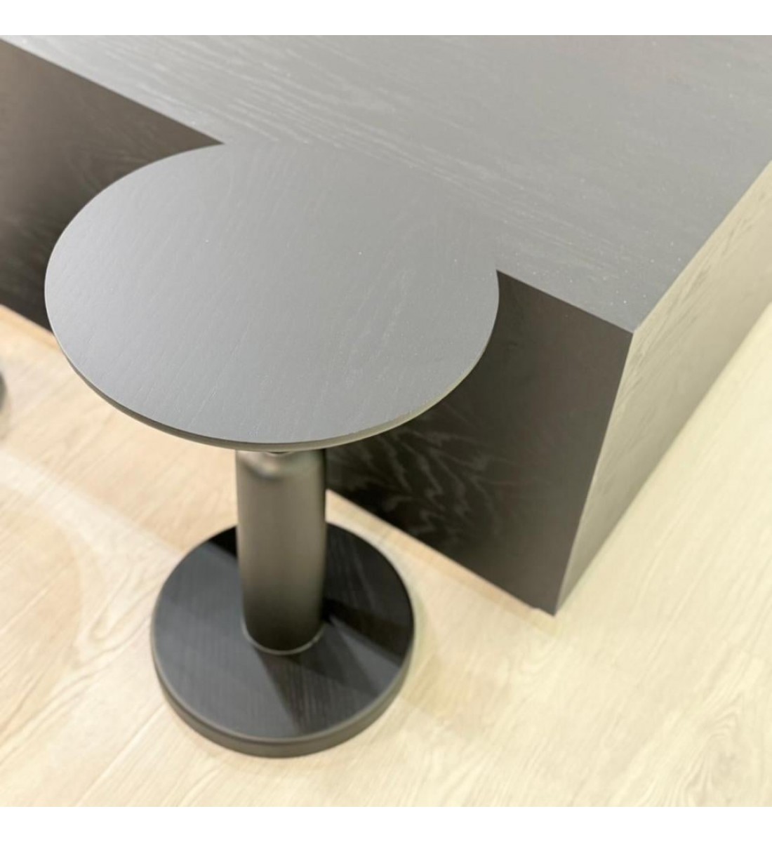 طقم طاولات تقديم خشب سنديان لون اسود 5قطع (منتج تفصيل )