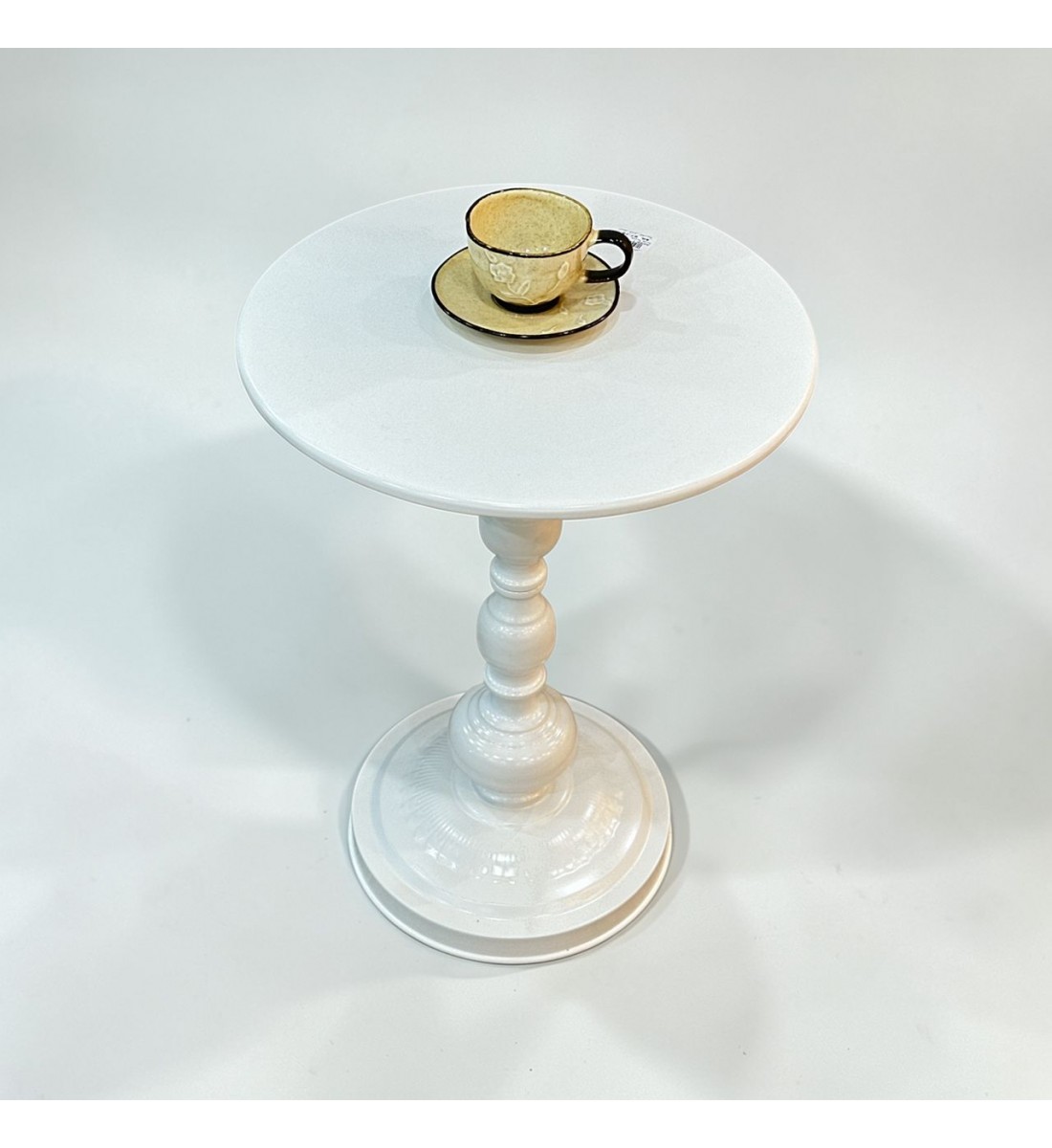 طاولة خدمة جانبية مفردة أنيقة باللون الأبيض ،38×38×54سم طاولة خدمة جانبية مفردة أنيقة باللون الأبيض ،38×38×54سم