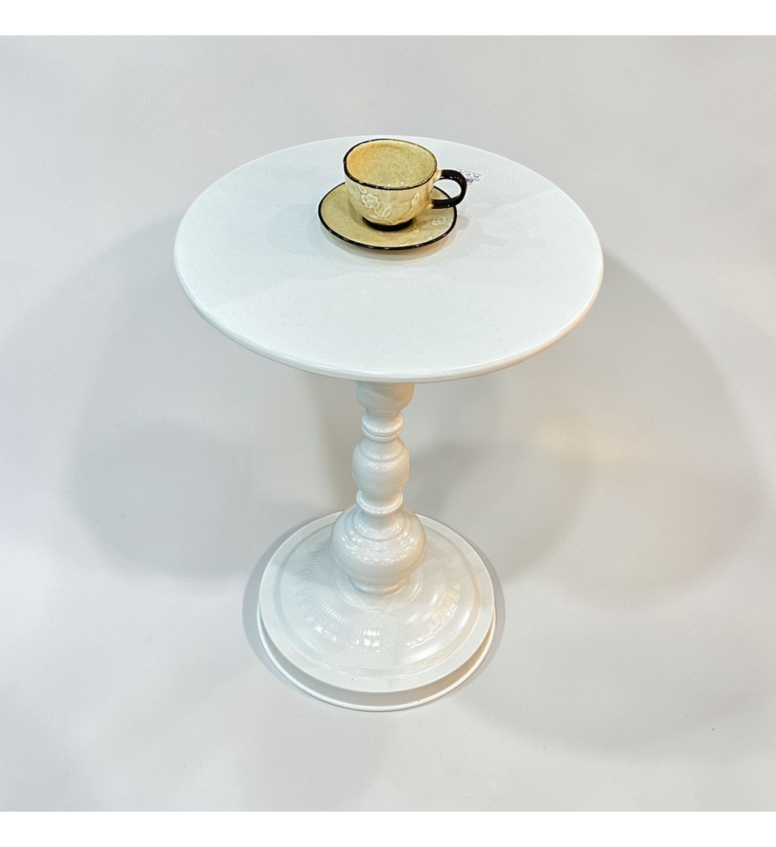 طاولة خدمة جانبية مفردة أنيقة باللون الأبيض ،38×38×54سم طاولة خدمة جانبية مفردة أنيقة باللون الأبيض ،38×38×54سم