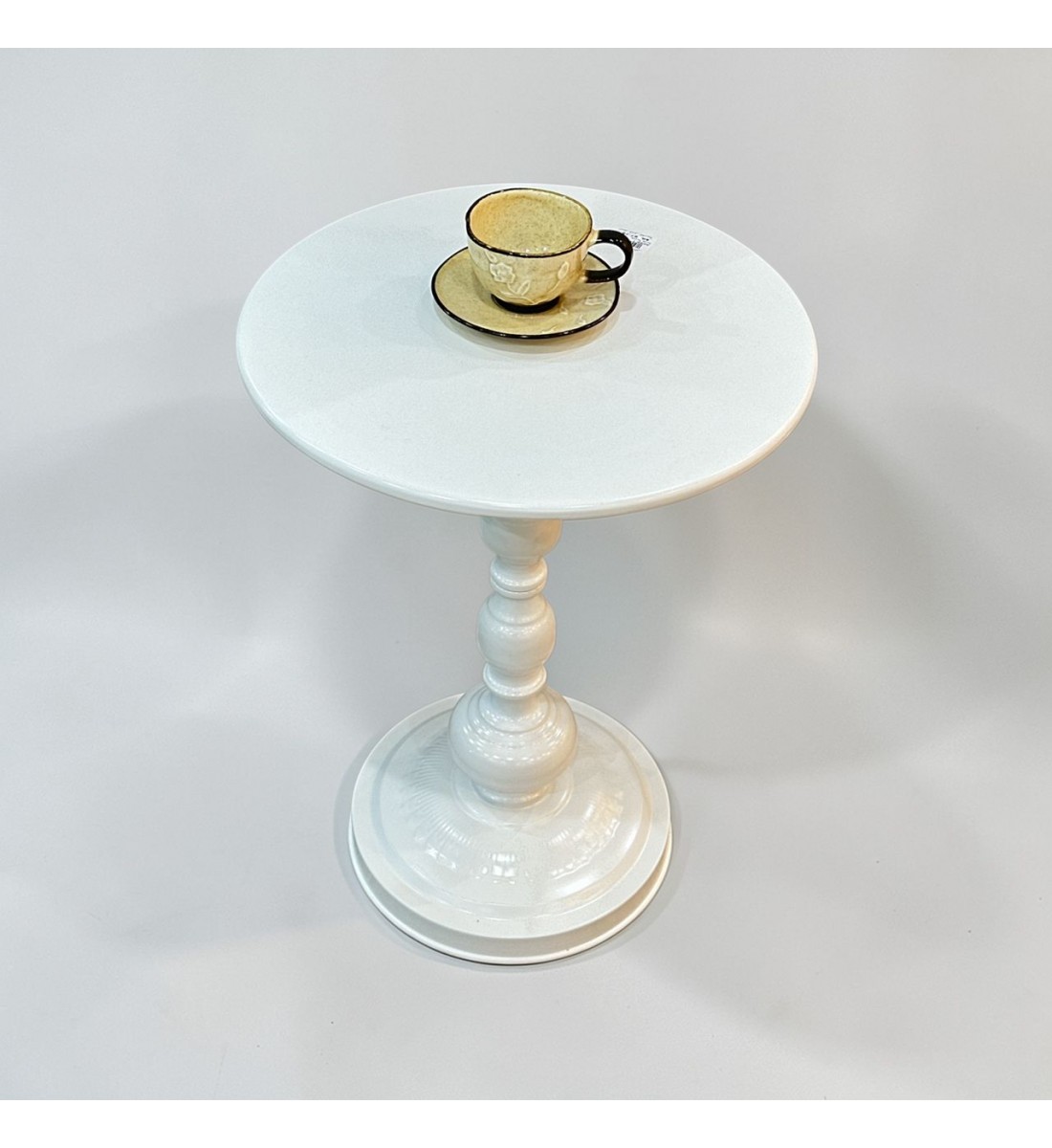 طاولة خدمة جانبية مفردة أنيقة باللون الأبيض ،38×38×54سم طاولة خدمة جانبية مفردة أنيقة باللون الأبيض ،38×38×54سم