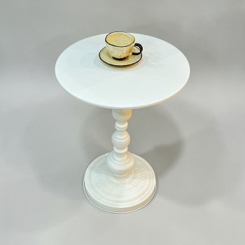 طاولة خدمة جانبية مفردة أنيقة باللون البيج ،38×38×54سم 