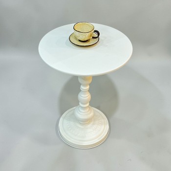 طاولة خدمة جانبية مفردة أنيقة باللون البيج ،38×38×54سم 