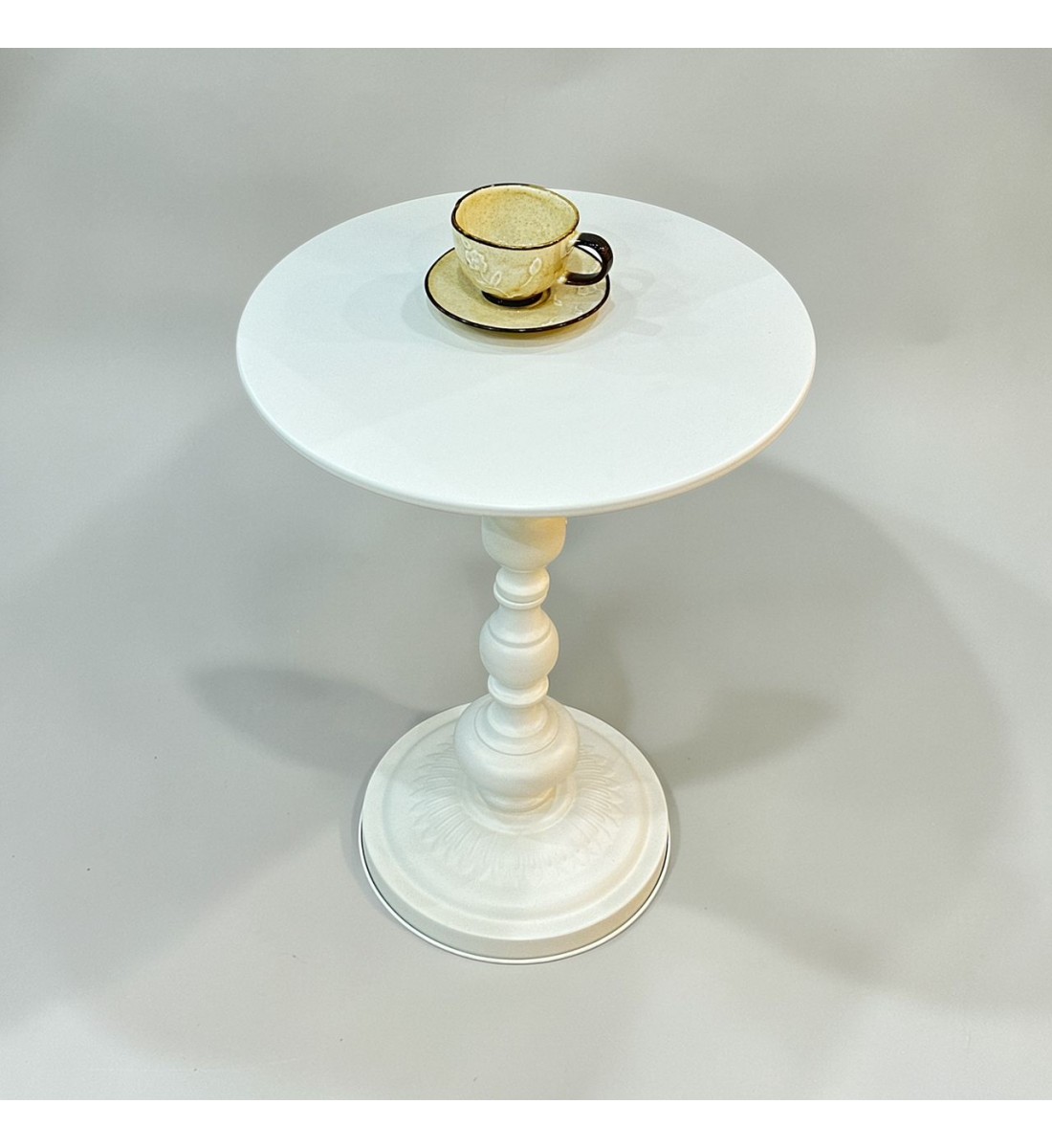 طاولة خدمة جانبية مفردة أنيقة باللون البيج ،38×38×54سم 