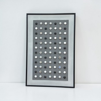 لوحة اطار اسود قماش منقط بارز تصميم انيق  120×80سم 