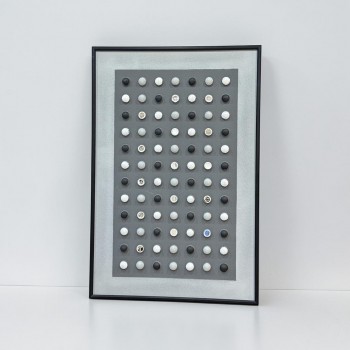 لوحة اطار اسود قماش منقط بارز تصميم انيق  120×80سم 