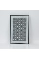 لوحة اطار اسود قماش منقط بارز تصميم انيق  120×80سم 