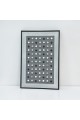لوحة اطار اسود قماش منقط بارز تصميم انيق  120×80سم 