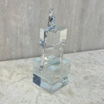 قطعة ديكور فنية بتصميم عصري يجمع بين البساطة والابتكار، 19×6×6سم 