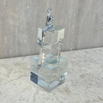 قطعة ديكور فنية بتصميم عصري يجمع بين البساطة والابتكار، 19×6×6سم 