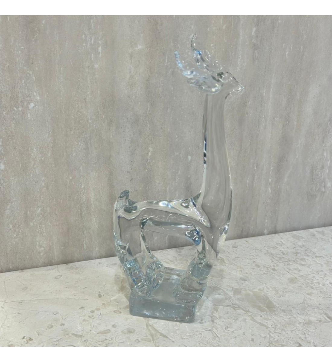 قطعة ديكور فنية بتصميم راقٍ مستوحى من شكل الغزال، 32×8×8سم 