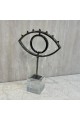 قطعة ديكور فنية بتصميم مستوحى من شكل العين بأسلوب عصري أنيق، 35×24×8سم 