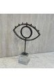 قطعة ديكور فنية بتصميم مستوحى من شكل العين بأسلوب عصري أنيق، 35×24×8سم 