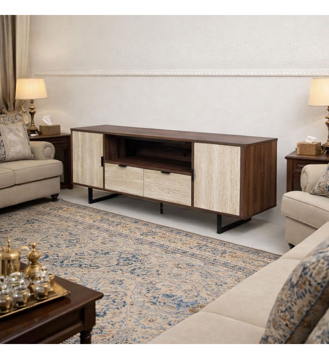 طاولة تلفاز خشبية 160×40×60سم 