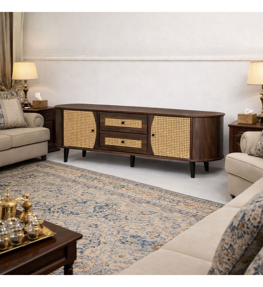 طاولة تلفاز خشبية 160×48×40سم