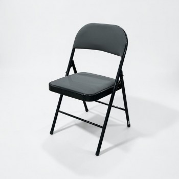 كرسي قابل للطي مبطن جلد ،