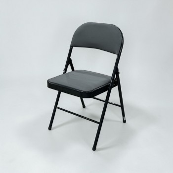 كرسي قابل للطي مبطن جلد ،