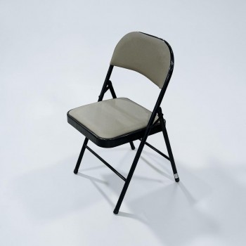 كرسي قابل للطي مبطن جلد ،