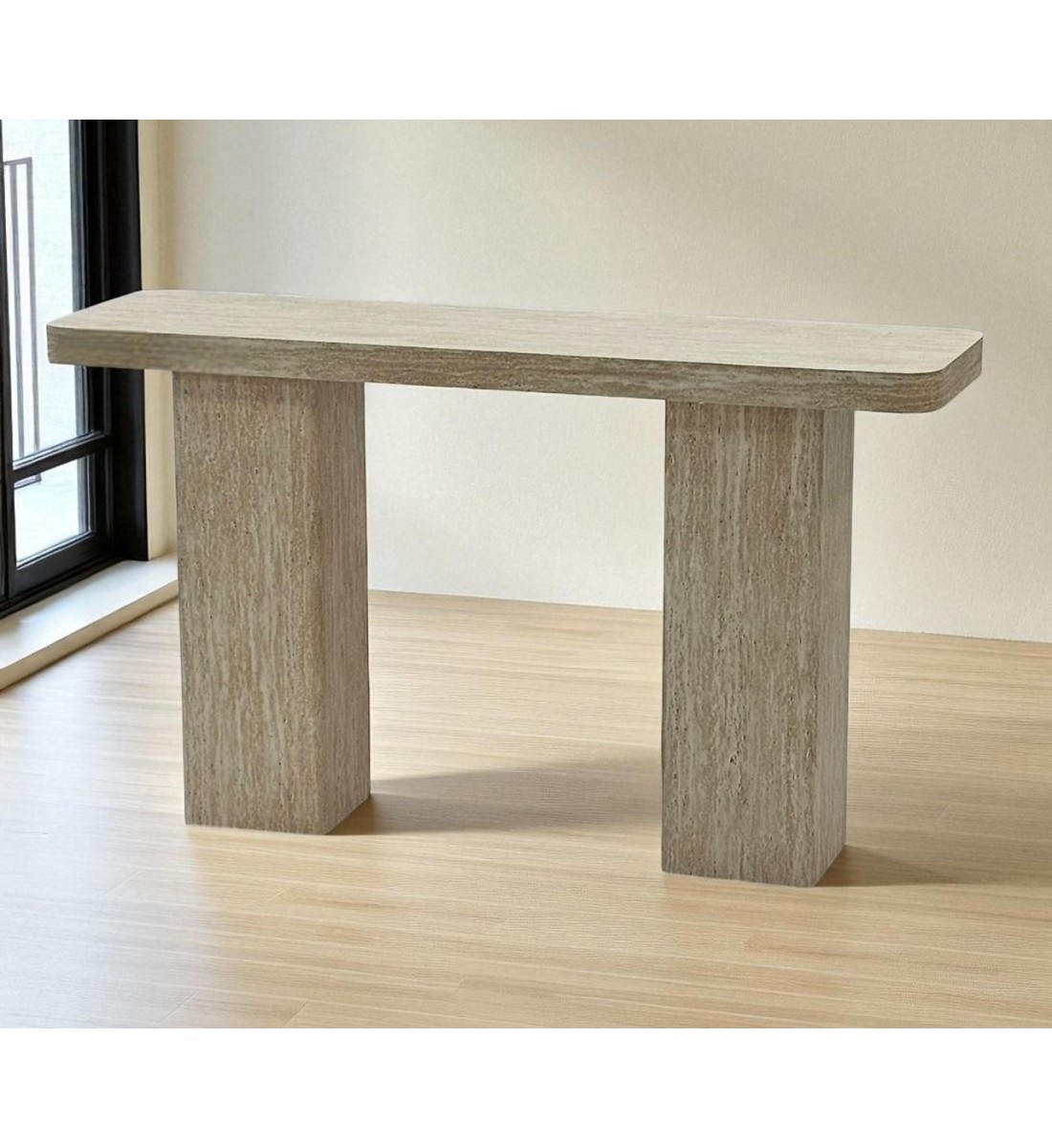 طاولة مدخل خشبية بيج 140×40|×80سم 