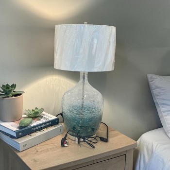 مصباح طاولة زجاج - أنثوني- 74×35×35سم 