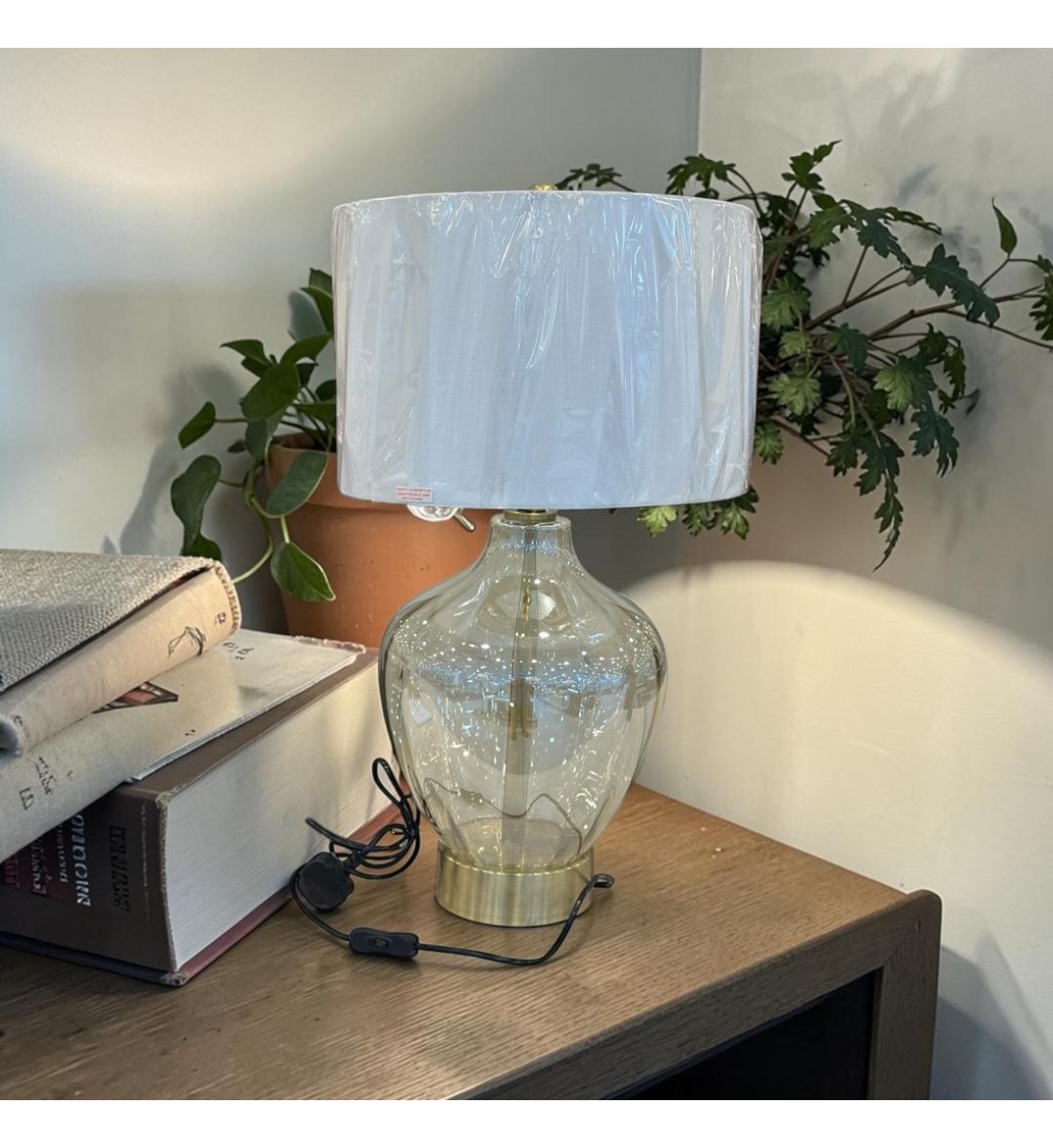 مصباح طاولة زجاج - أنثوني66×38×38سم مصباح طاولة زجاج - أنثوني66×38×38سم