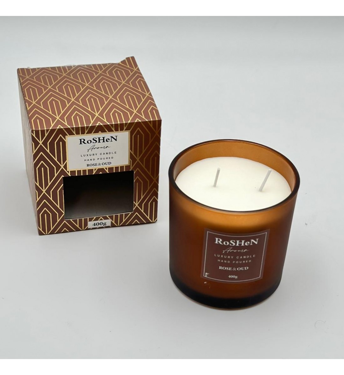 شمعه عطرية زجاج 400غرام 