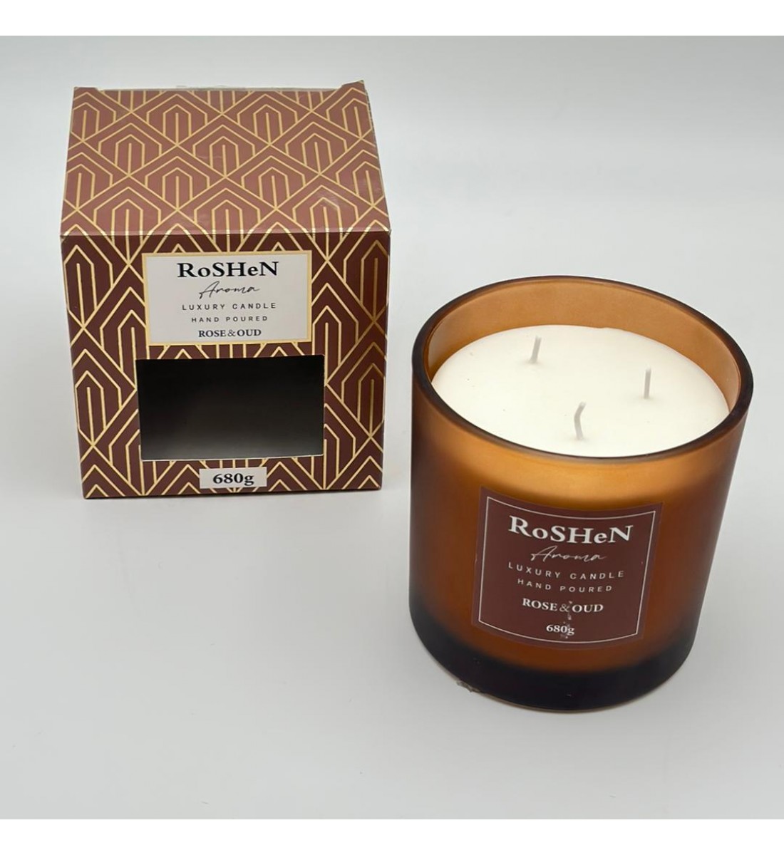 شمعه عطرية زجاج 680غرام 