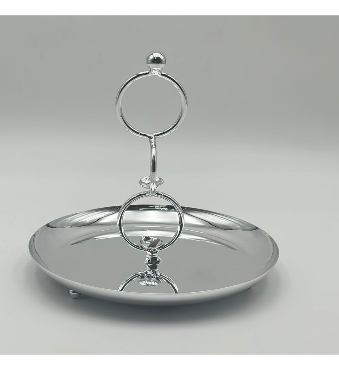 صحن تقديم معدنية فاخرة – تصميم أنيق وعصري20×20×20سم 