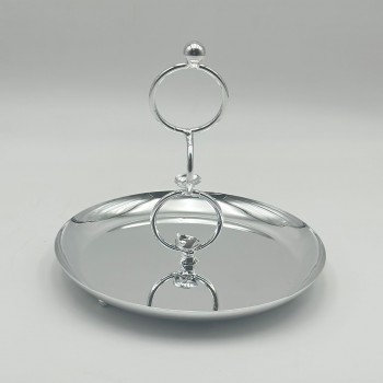 صحن تقديم معدنية فاخرة – تصميم أنيق وعصري20×20×20سم 