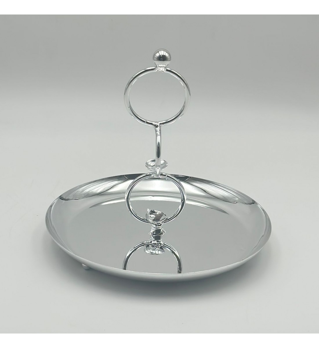 صحن تقديم معدنية فاخرة – تصميم أنيق وعصري20×20×20سم 