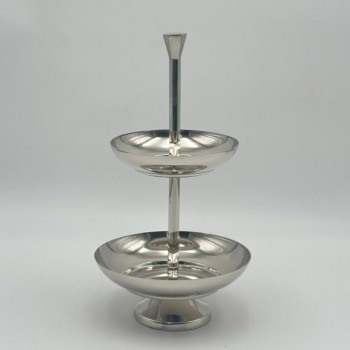 صحن تقديم معدنية فاخرة – تصميم أنيق وعصري29×15×15سم 