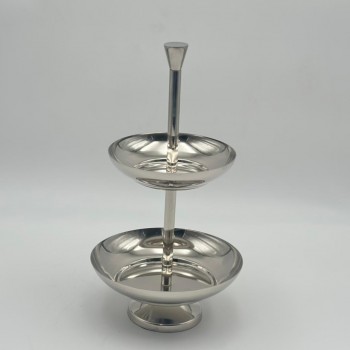 صحن تقديم معدنية فاخرة – تصميم أنيق وعصري29×15×15سم 