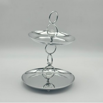 صحن تقديم معدنية فاخرة – تصميم أنيق وعصري29×20×20سم 