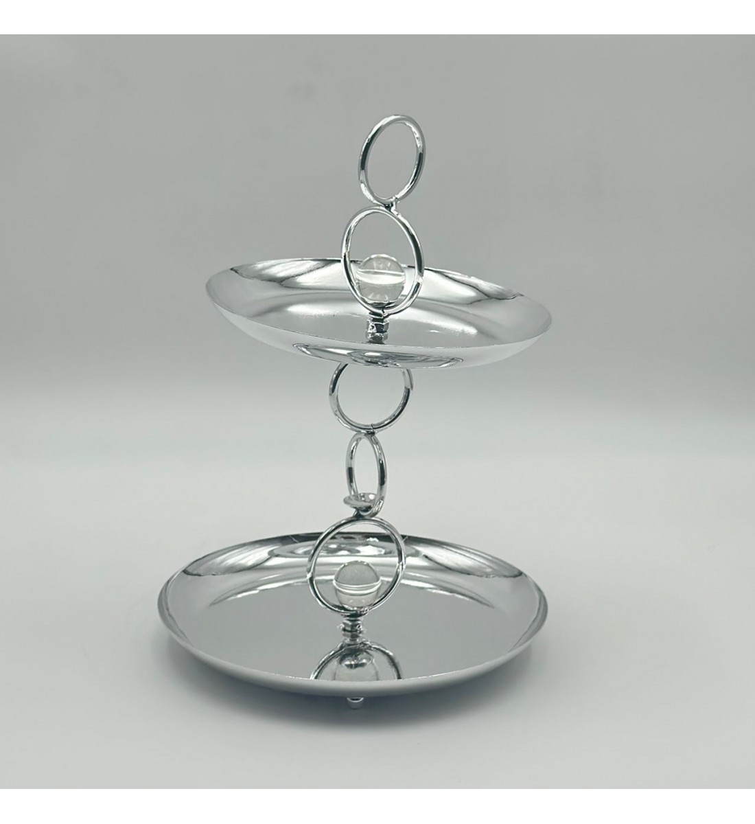 صحن تقديم معدنية فاخرة – تصميم أنيق وعصري29×20×20سم 