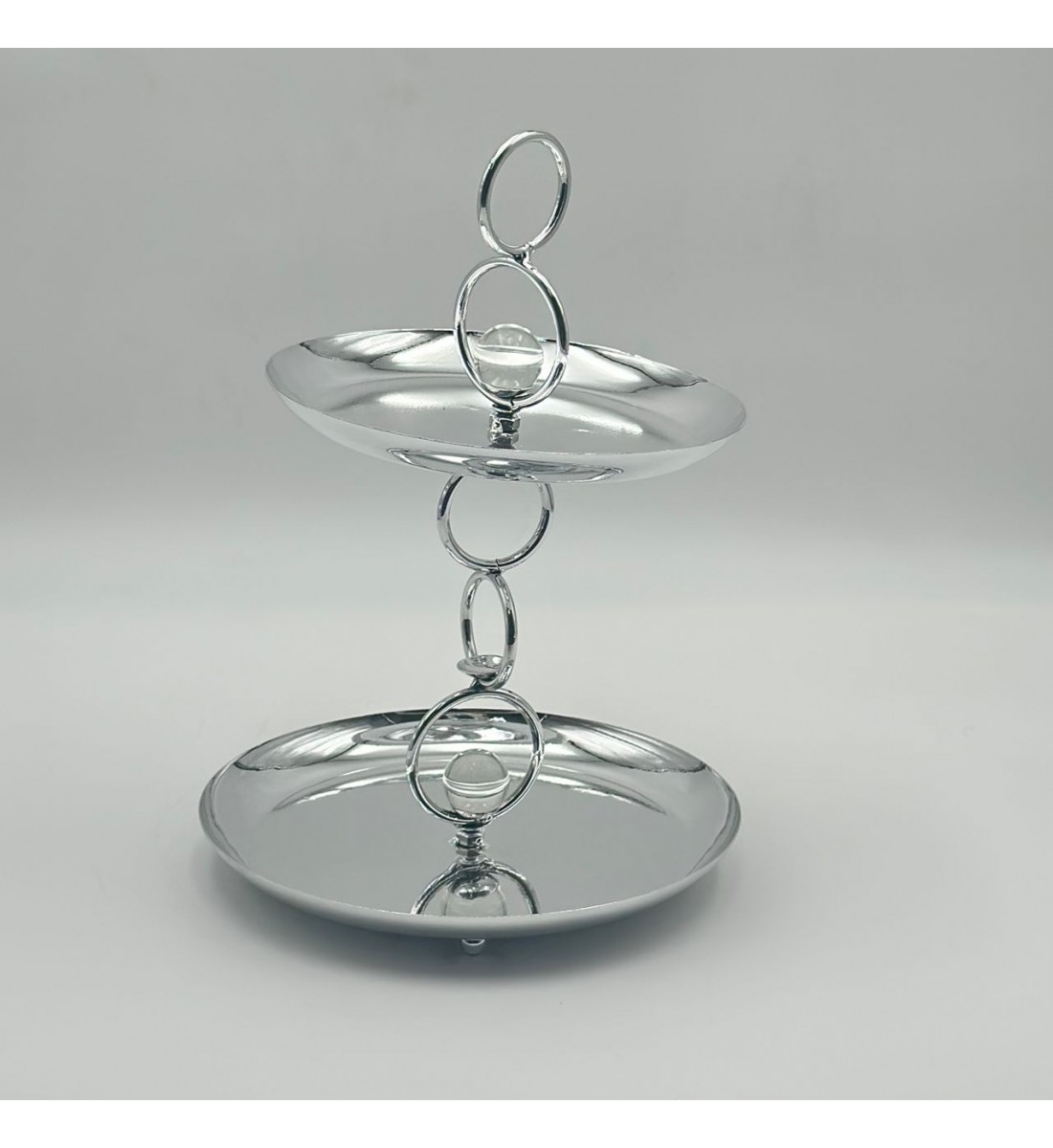 صحن تقديم معدنية فاخرة – تصميم أنيق وعصري29×20×20سم 