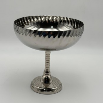 صحن تقديم معدنية فاخرة – تصميم أنيق وعصري20×20×21سم 