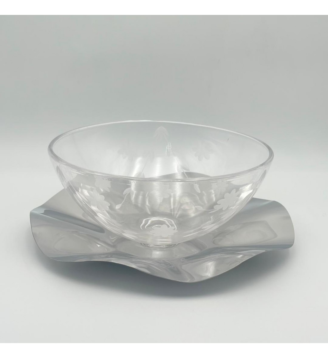 صحن تقديم معدنية فاخرة – تصميم أنيق وعصري20×20×21سم 