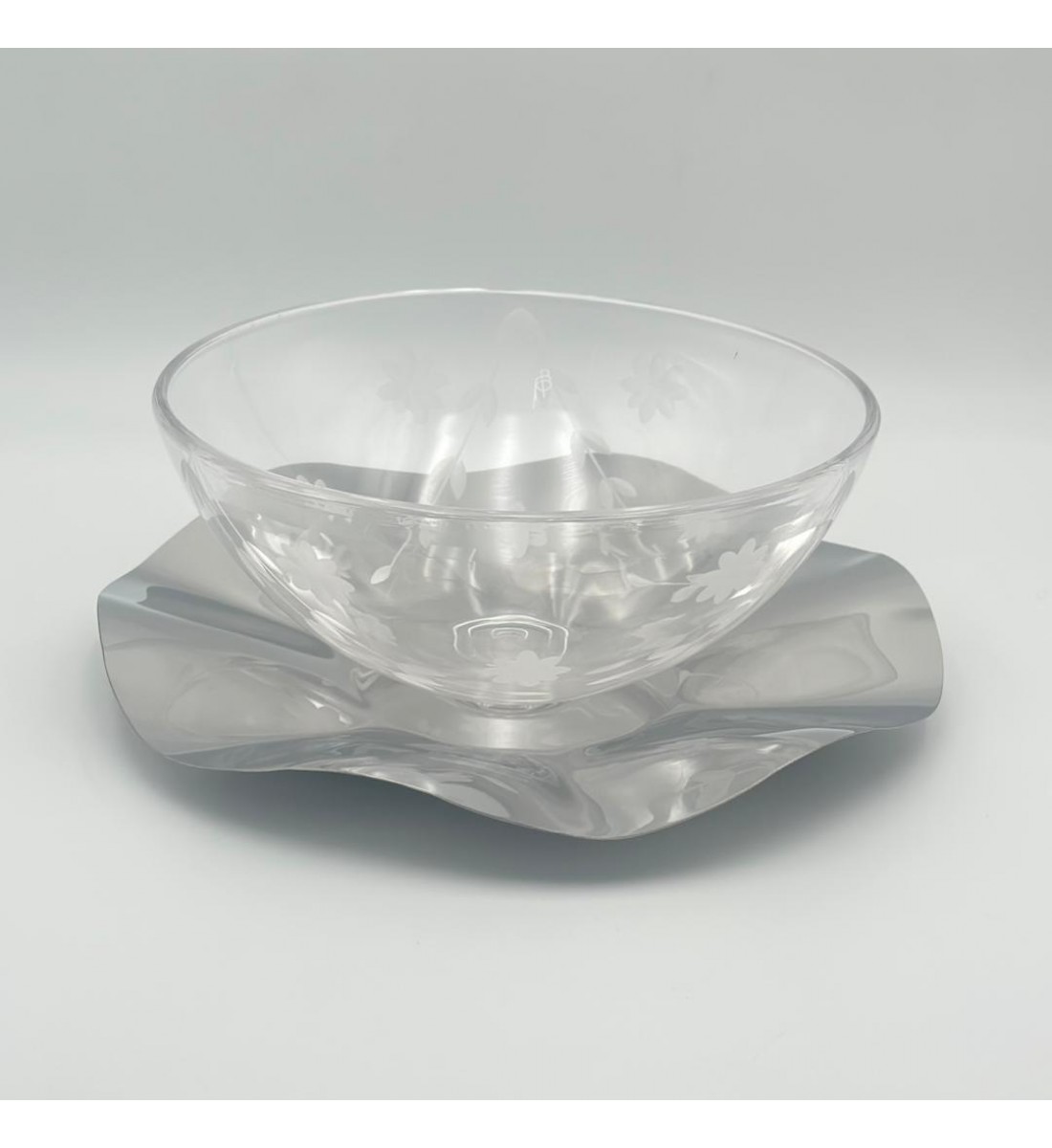 صحن تقديم معدنية فاخرة – تصميم أنيق وعصري20×20×21سم 