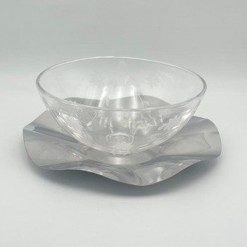 صحن تقديم معدنية فاخرة – تصميم أنيق وعصري20×20×21سم 