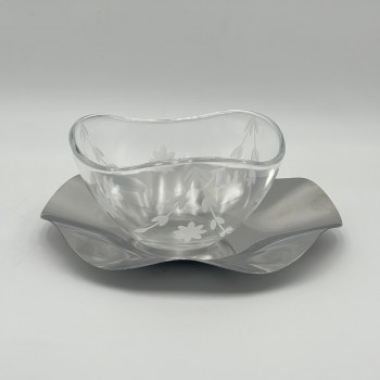 صحن تقديم معدنية فاخرة – تصميم أنيق وعصري23×23×10سم