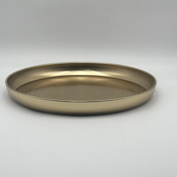 صحن تقديم معدنية فاخرة – تصميم أنيق وعصري 34×34×4سم 