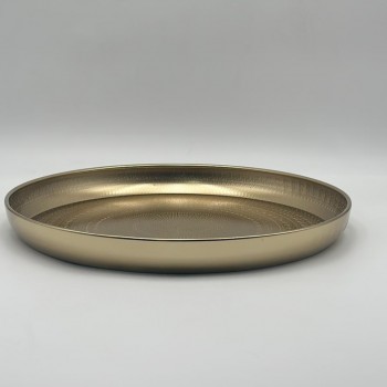 صحن تقديم معدنية فاخرة – تصميم أنيق وعصري 34×34×4سم 