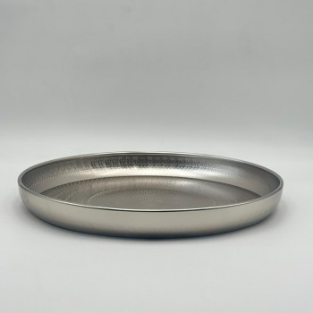 صحن تقديم معدنية فاخرة – تصميم أنيق وعصري 34×34×4سم 