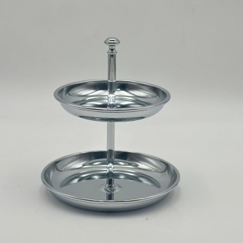 صحن تقديم معدنية فاخرة – تصميم أنيق وعصري 18×14×14سم 