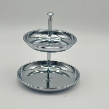 صحن تقديم معدنية فاخرة – تصميم أنيق وعصري 18×14×14سم 