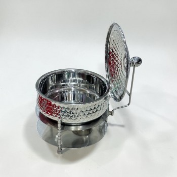 سخان طعام من الستانلس ستيل هندي غطاء استيل –4لتر    