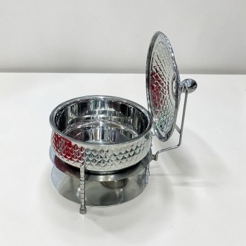 سخان طعام من الستانلس ستيل هندي غطاء استيل –4لتر    