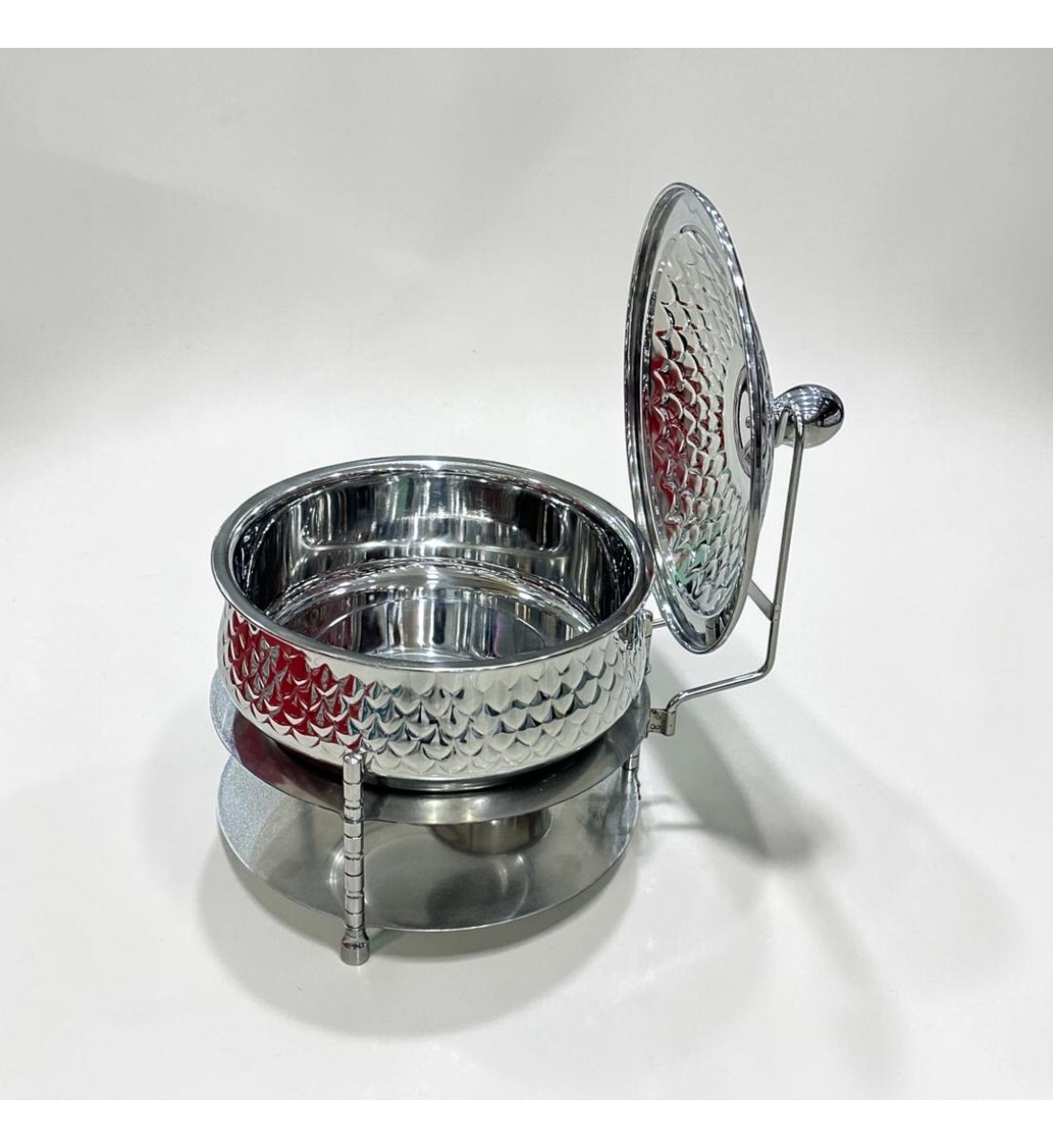 سخان طعام من الستانلس ستيل هندي غطاء استيل –4لتر    